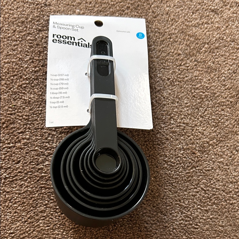 Room Essentials Black Kitchen Measuring Set